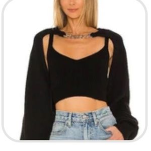 Bubish Ava knit bolero with chain detail